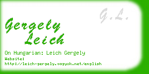 gergely leich business card